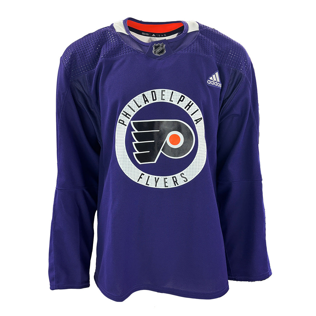 LNH - Nouveau maillot d'entraînement Adidas des Flyers de Philadelphie - (Violet)